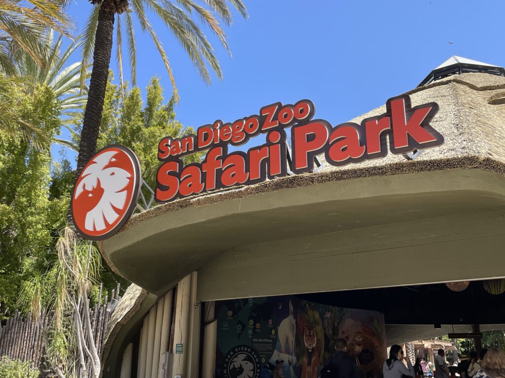 Entrance sign at San Diego Zoo Safari Park